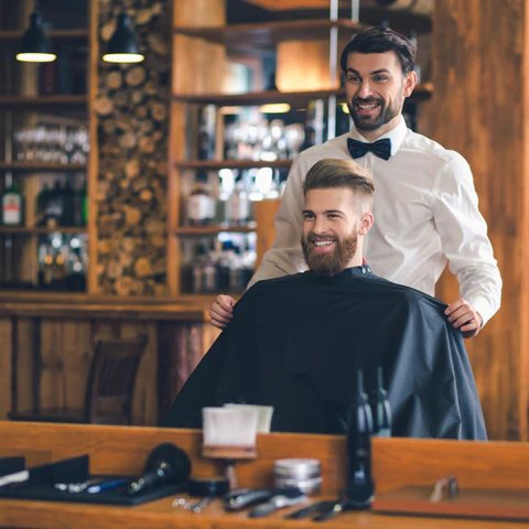 Fresh haircut and beard shape at Ali's Barber Shop